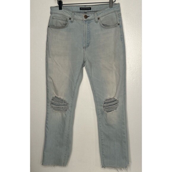 Other - Monfrere Ledger Cropped Dist Capri Jeans Mens W31 x L26 Light Wash Cotton Blend